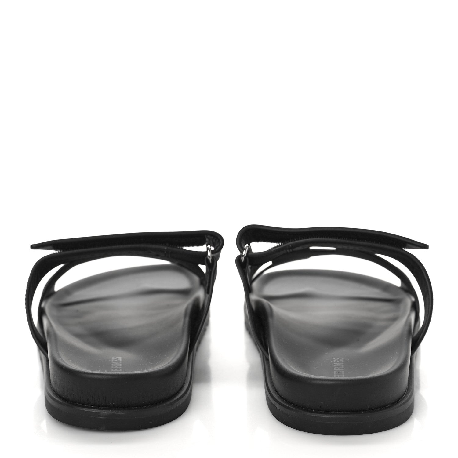 Hermes Calfskin Womens Chypre Sandals 41 Black 5 of 10