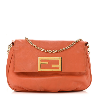 Fendi Vitello Flamingo Fendista Pouchette Crossbody Arancio 1 of 22