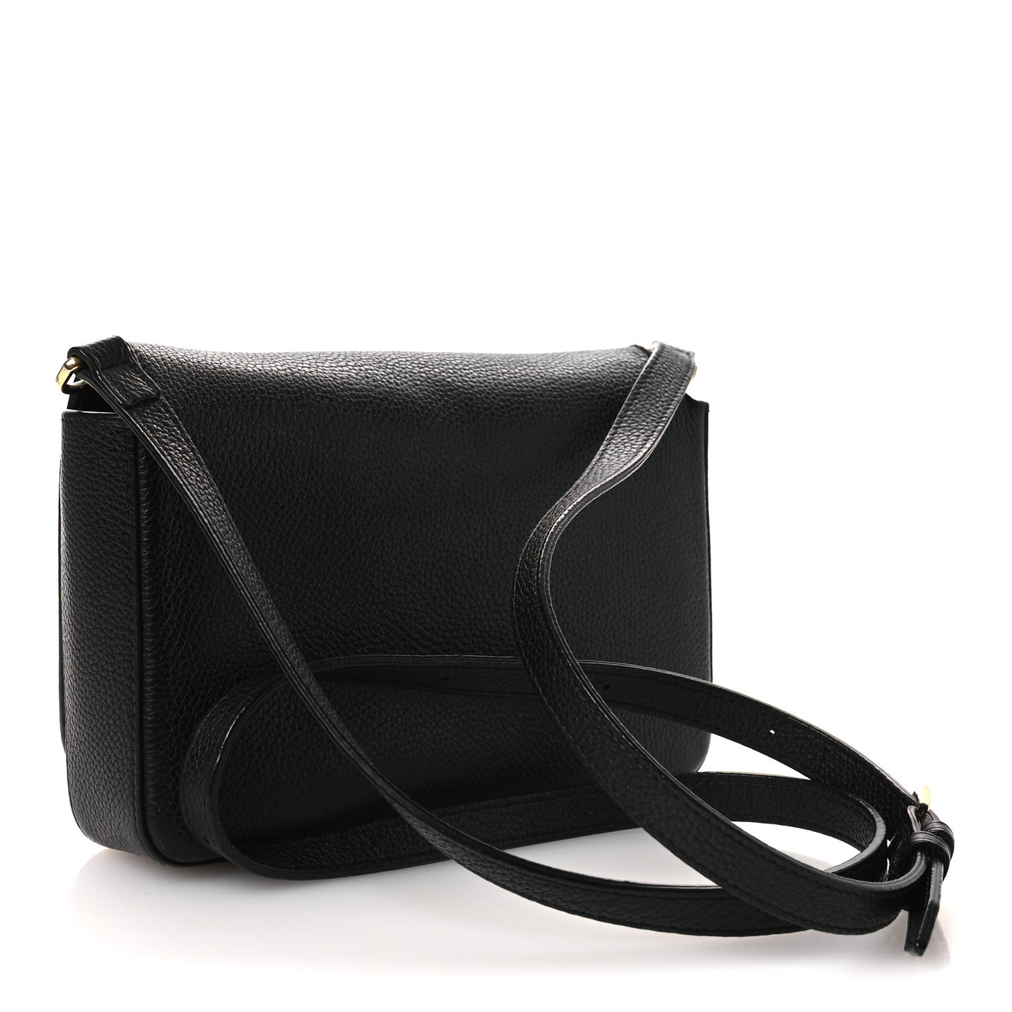 Grainy Calfskin Vintage Check Hampshire Crossbody Black