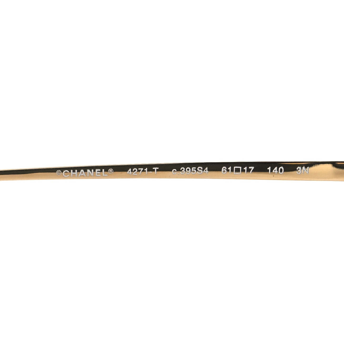 Titanium Rimless Square Sunglasses 4271-T Gold Black