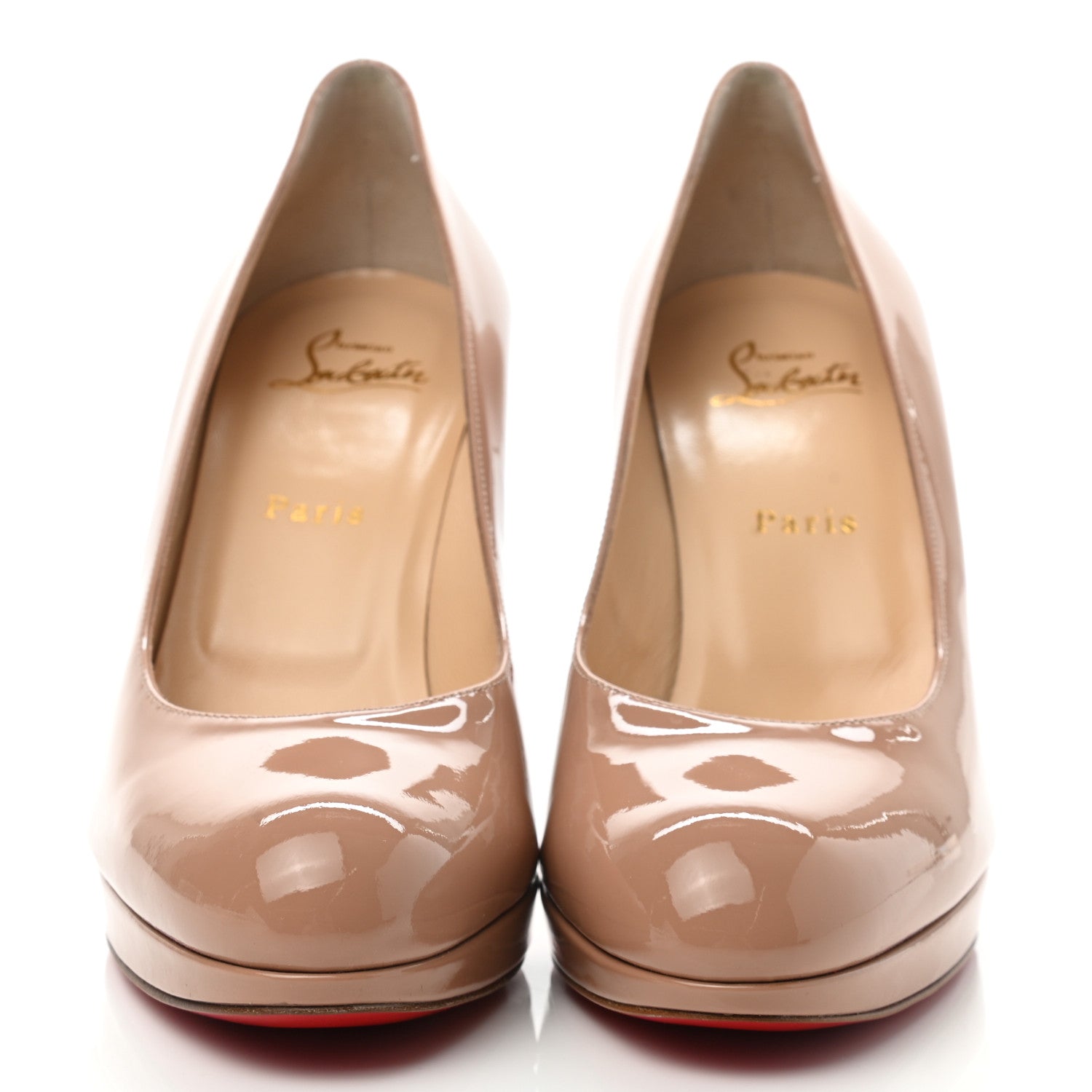 Christian Louboutin Patent New Simple 100 Pumps 39.5 Nude 2 of 8