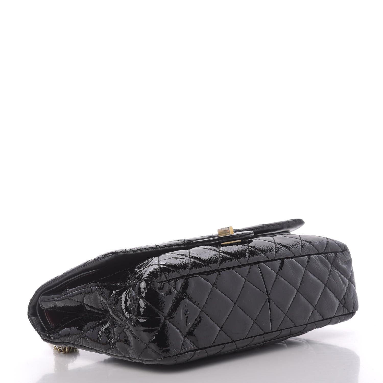 Chanel Distressed Patent Quilted 2.55 Reissue 227 Flap Black 5 of 12