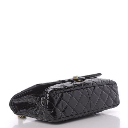Chanel Distressed Patent Quilted 2.55 Reissue 227 Flap Black 5 of 12
