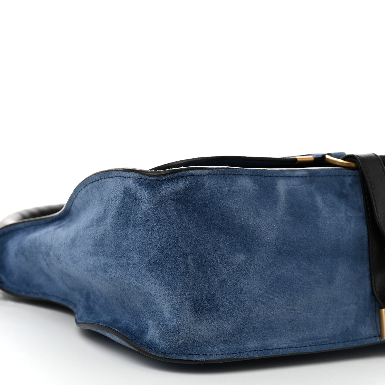 Chloe Suede Calfskin Braided Medium Marcie Double Carry Deep Denim 9 of 10