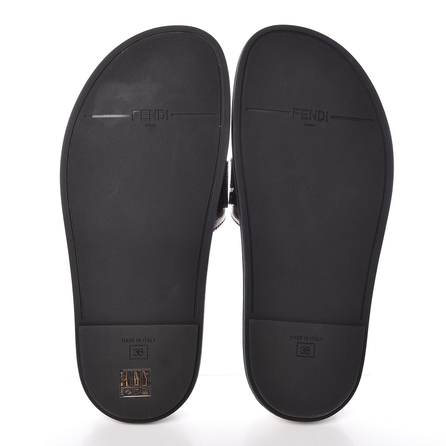 X FILA Glazed Fabric Calfskin FF 1974 Mania Slide Sandals 38 Mogano Panna Blueberry Caipiroska