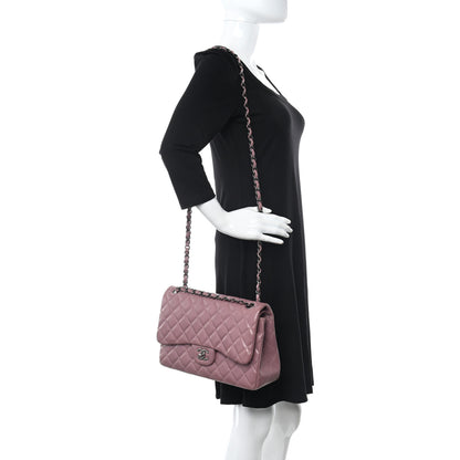 Chanel Caviar Quilted Jumbo Double Flap Light Purple 2 of 20