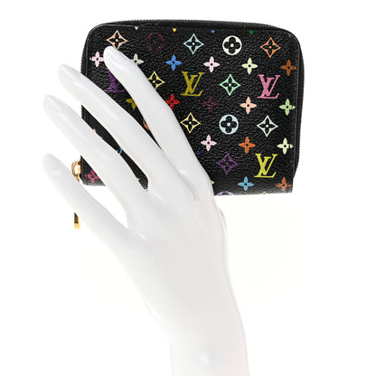 Louis Vuitton Monogram Multicolor Zippy Coin Purse Black Grenade 2 of 7