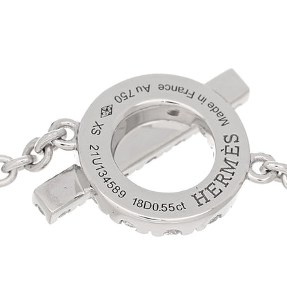 Hermes 18K White Gold Diamond Finesse Bracelet XS 3 of 4