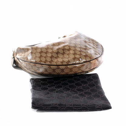 Gucci Crystal Monogram Duchessa Hobo Ebony 7 of 7