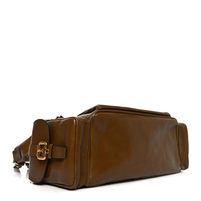 Chloe Shiny Calfskin Large Double Carry Camera Bag Dark Khaki 4 of 10