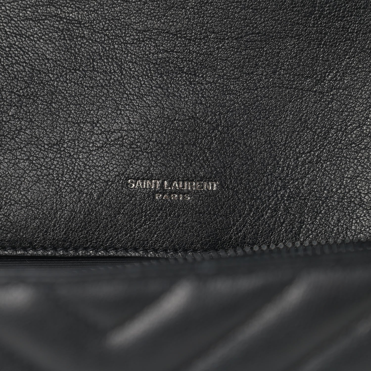 Saint Laurent Sheepskin Matelasse Chevron Monogram Large College SatchelaSheepskin Matelasse Chevron Monogram Monochrome Large College Satchel Black 10 of 12