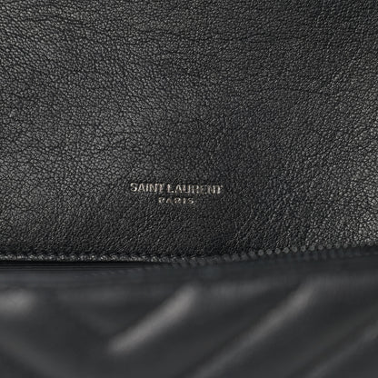Saint Laurent Sheepskin Matelasse Chevron Monogram Large College SatchelaSheepskin Matelasse Chevron Monogram Monochrome Large College Satchel Black 10 of 12