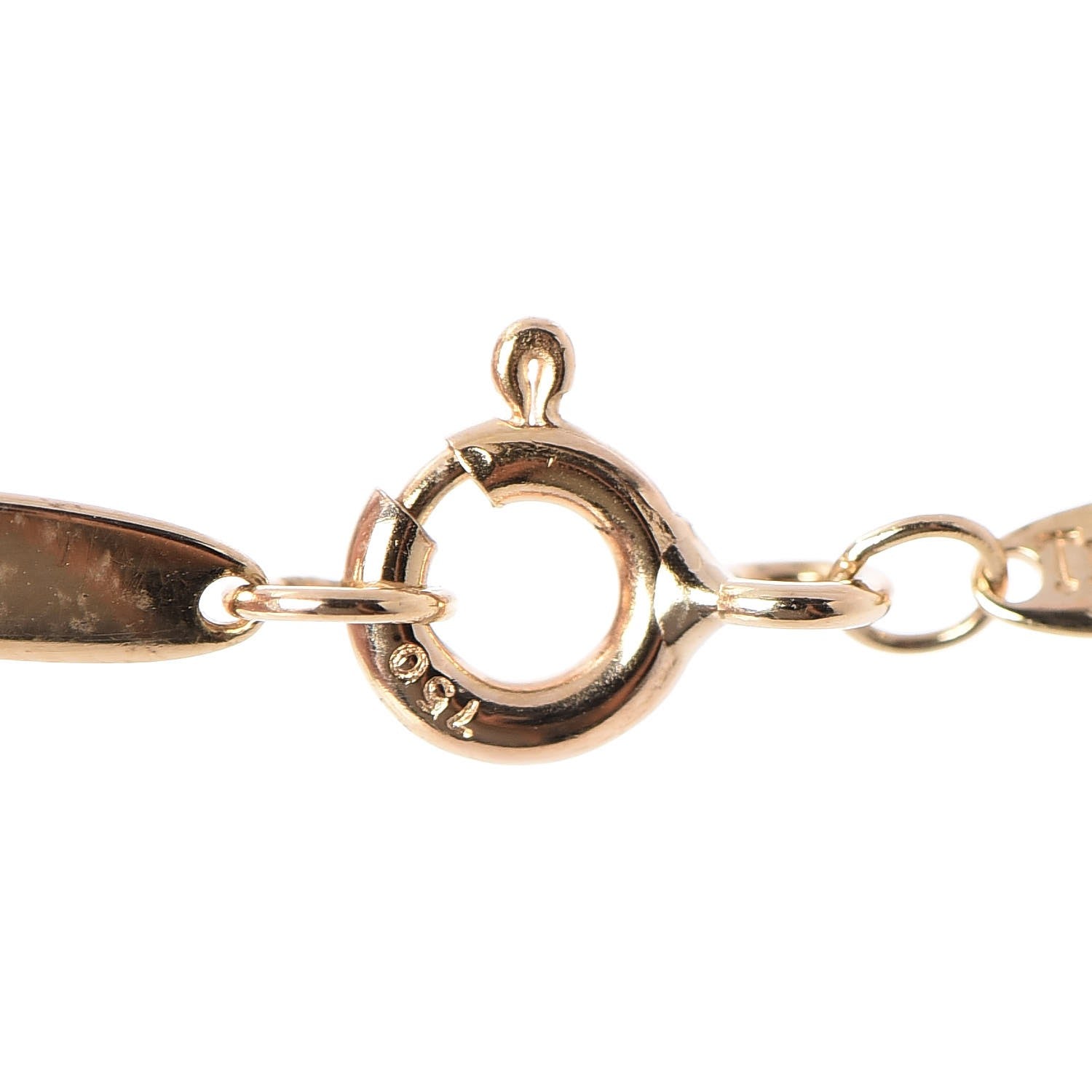 Tiffany 18K Yellow Gold 11mm Elsa Peretti Bean Pendant Necklace 8 of 9