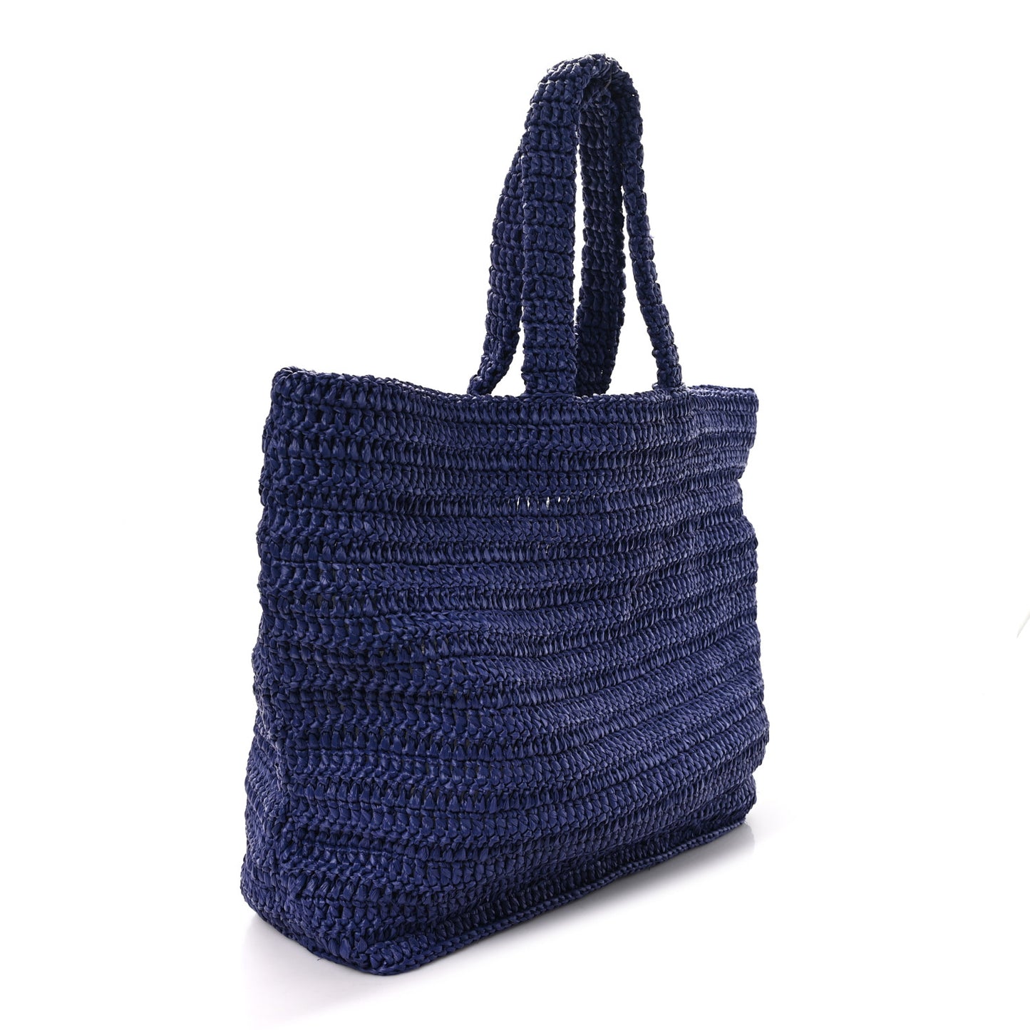 Raffia Rive Gauche Tote Blue