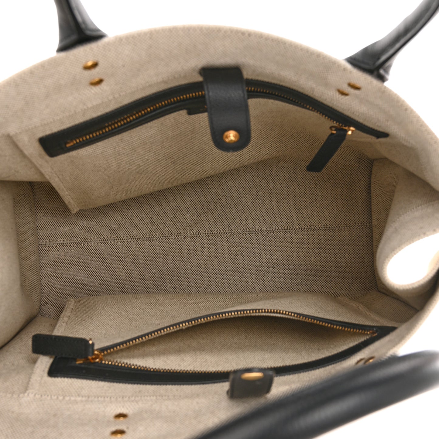 Canvas Calfskin La Medusa Tote Bag Beige
