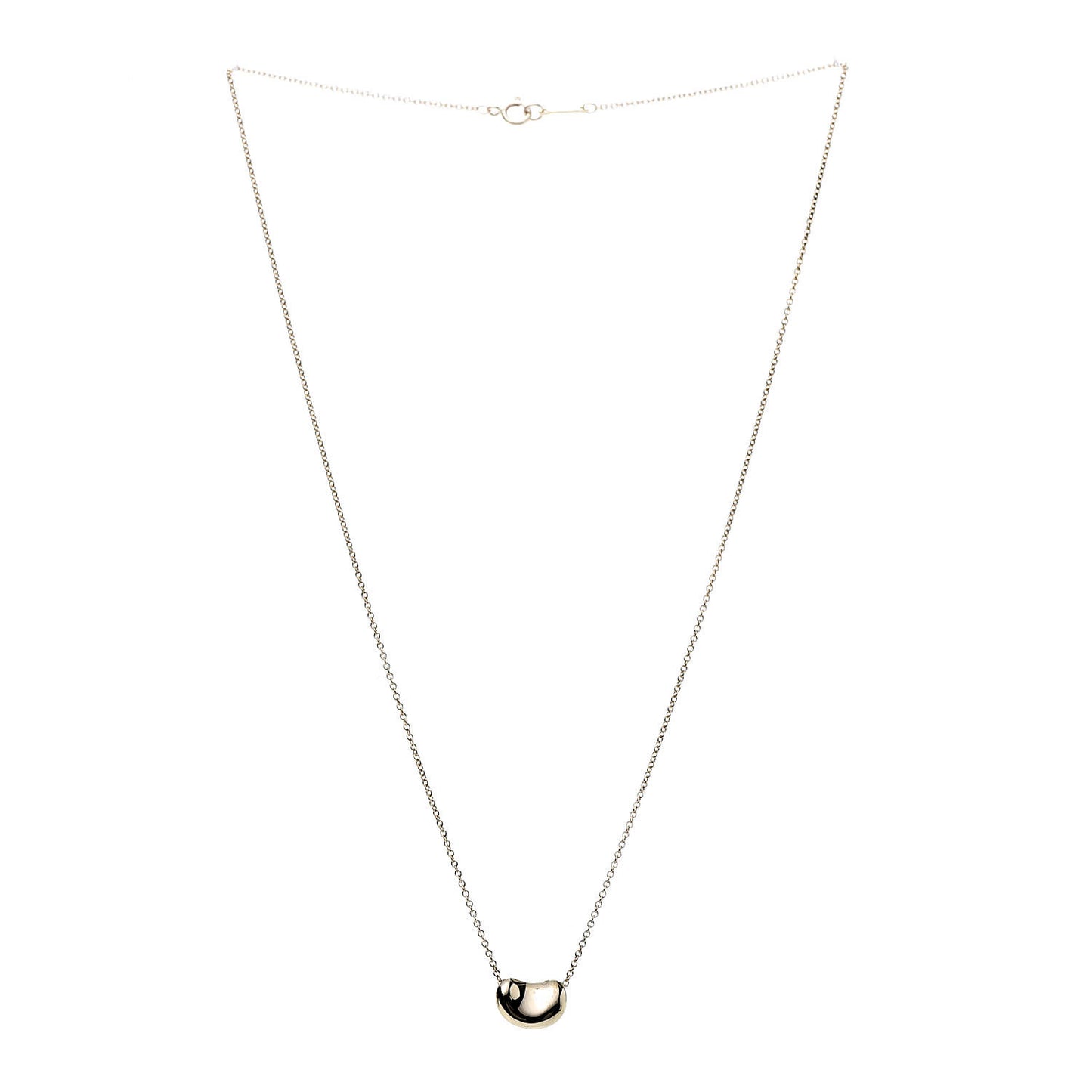 18K Yellow Gold 12mm Elsa Peretti Bean Pendant Necklace