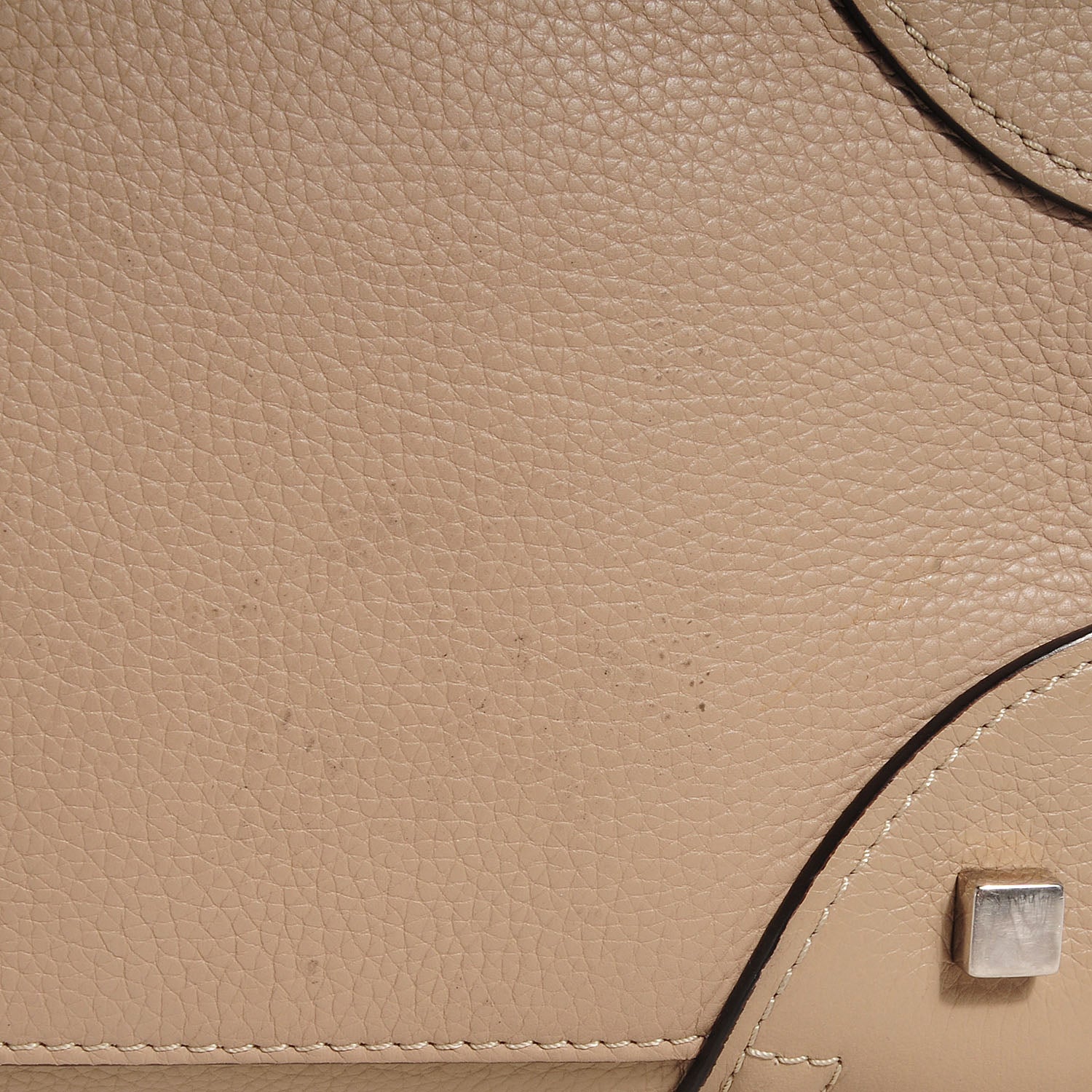 Celine Drummed Calfskin Mini Luggage Dune 6 of 11