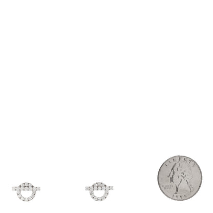 Hermes 18K White Gold Diamond Finesse Earrings 2 of 5