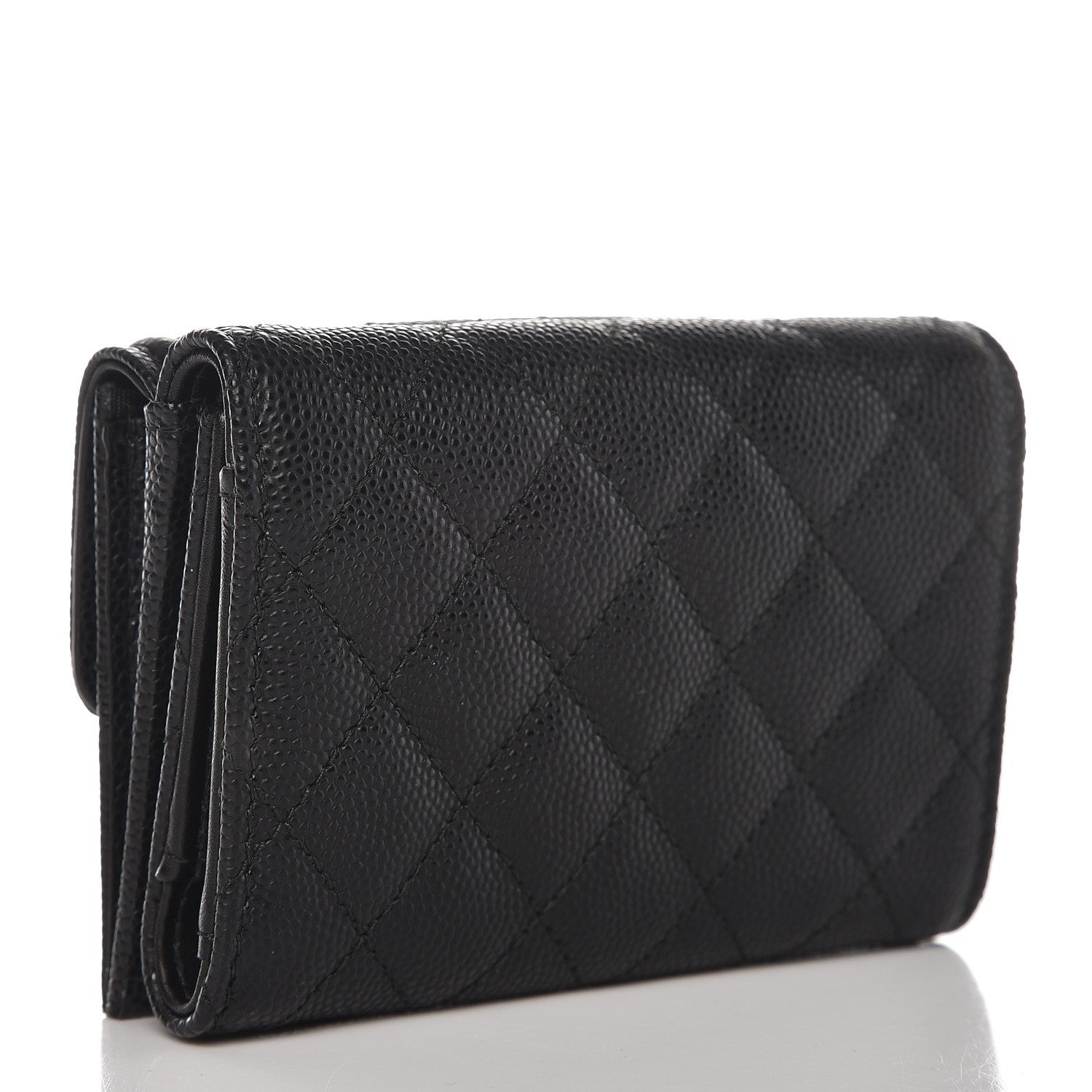 Chanel Caviar Quilted Small Boy Flap Wallet Black 3 of 9