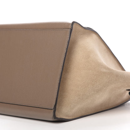 Celine Drummed Calfskin Suede Medium Trapeze Souris 7 of 9