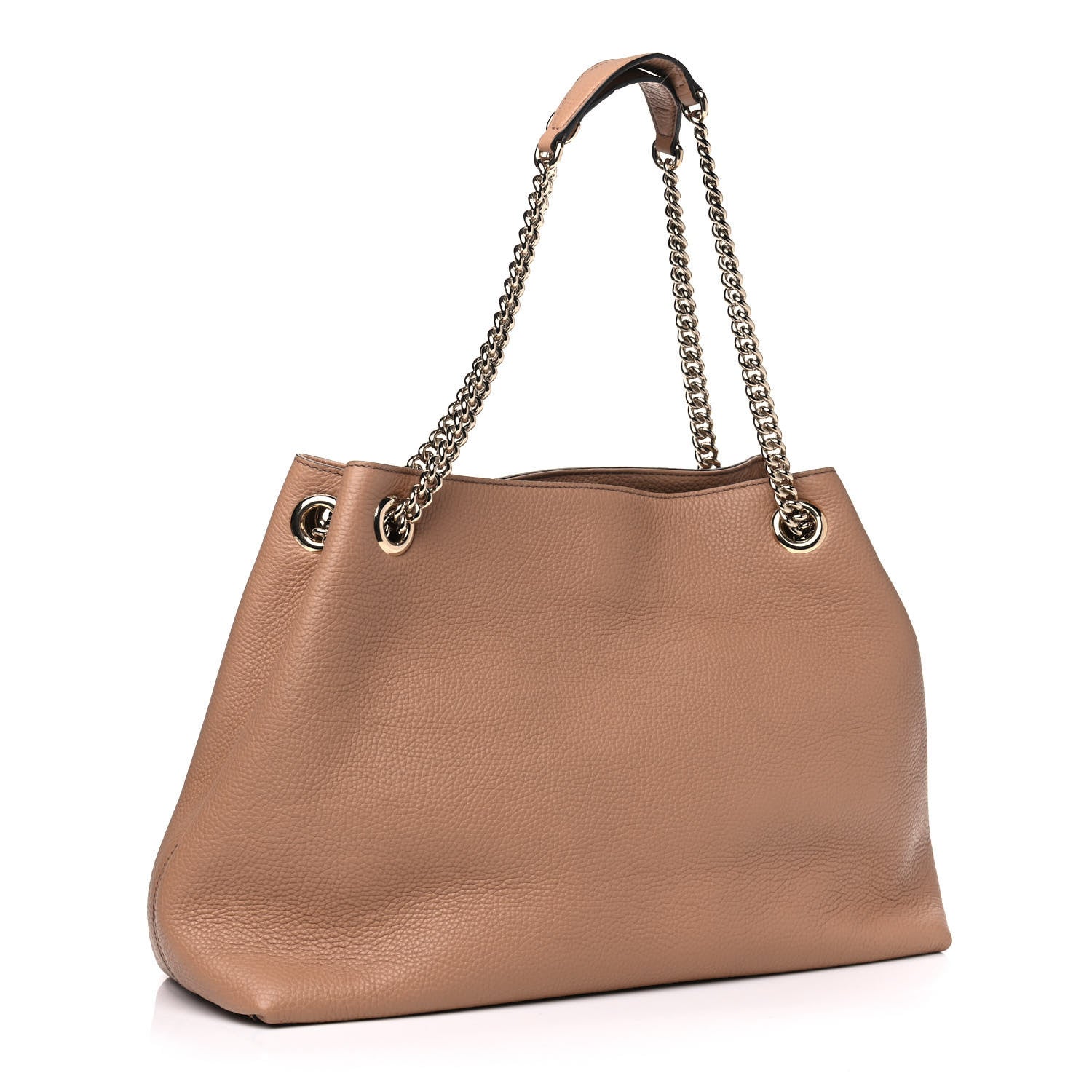 Gucci Pebbled Calfskin Medium Soho Chain Shoulder Bag Camelia 2 of 4