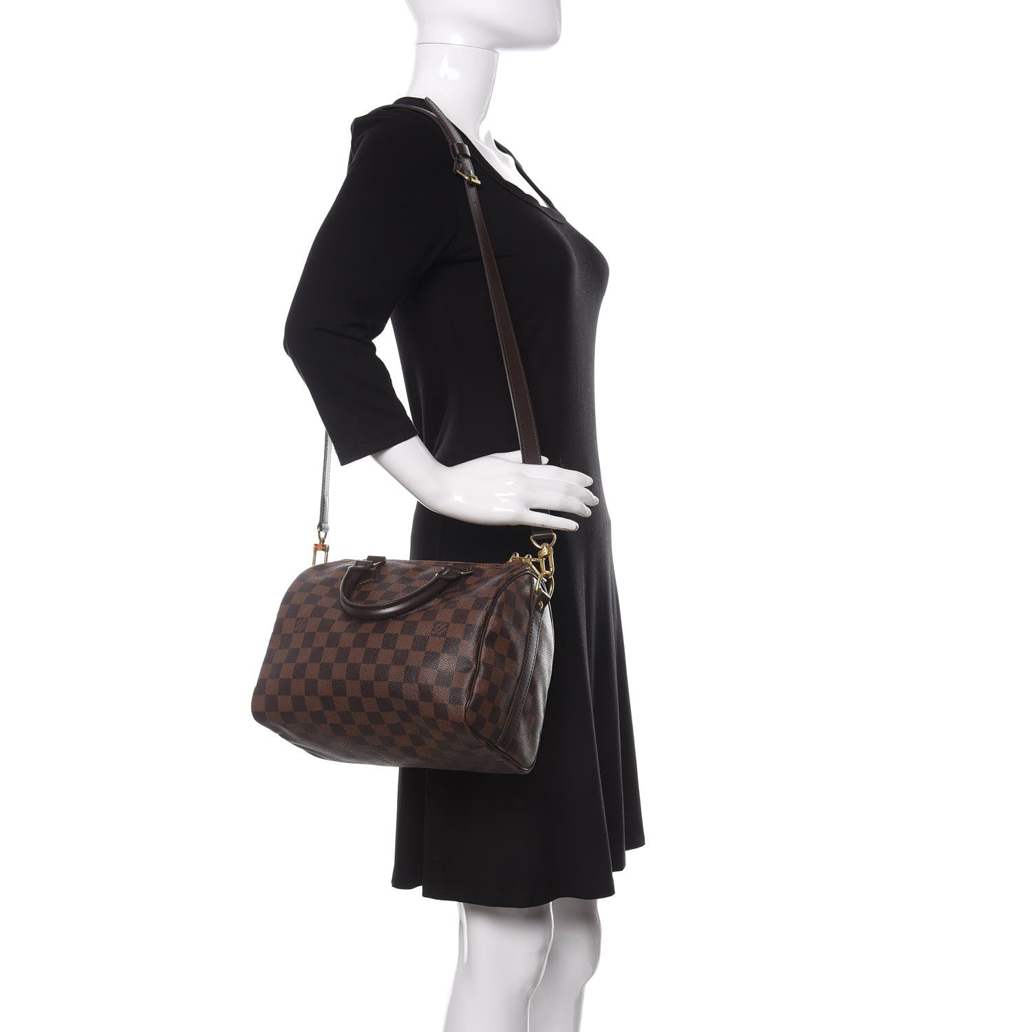 Louis Vuitton Damier Ebene Speedy Bandouliere 25 2 of 17