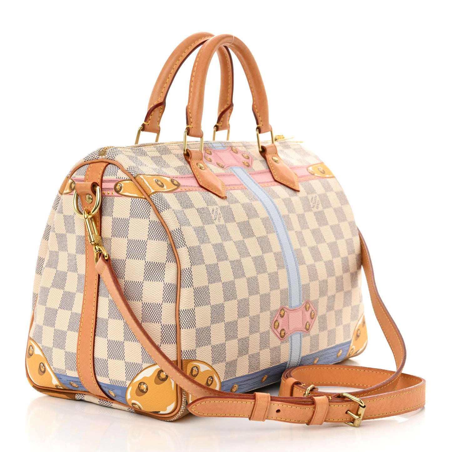Damier Azur Summer Trunks Speedy Bandouliere 30
