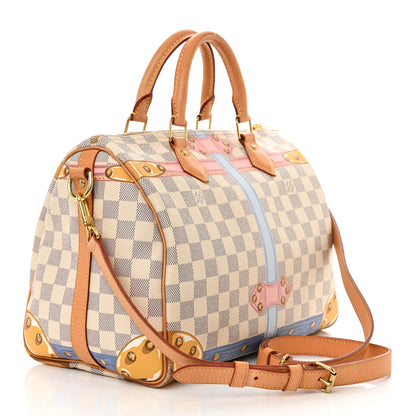 Louis Vuitton Damier Azur Summer Trunks Speedy Bandouliere 30 3 of 11