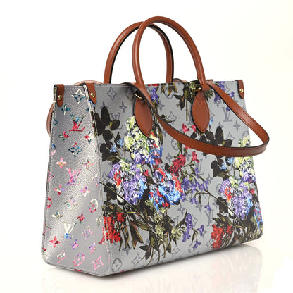 Louis Vuitton Metallic Monogram LV Garden OnTheGo MM Silver 3 of 9