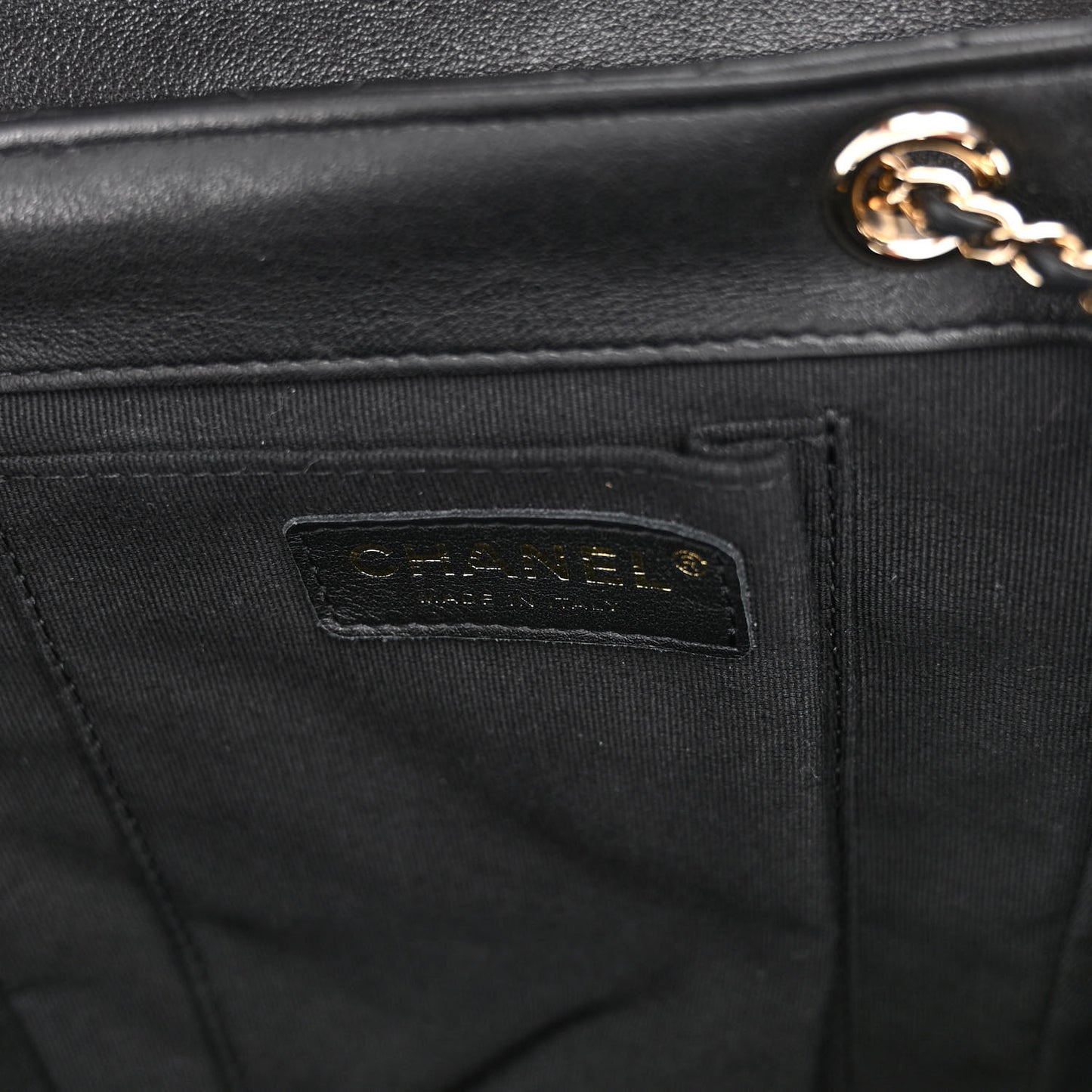Lambskin Quilted Small Duma Drawstring Backpack Black