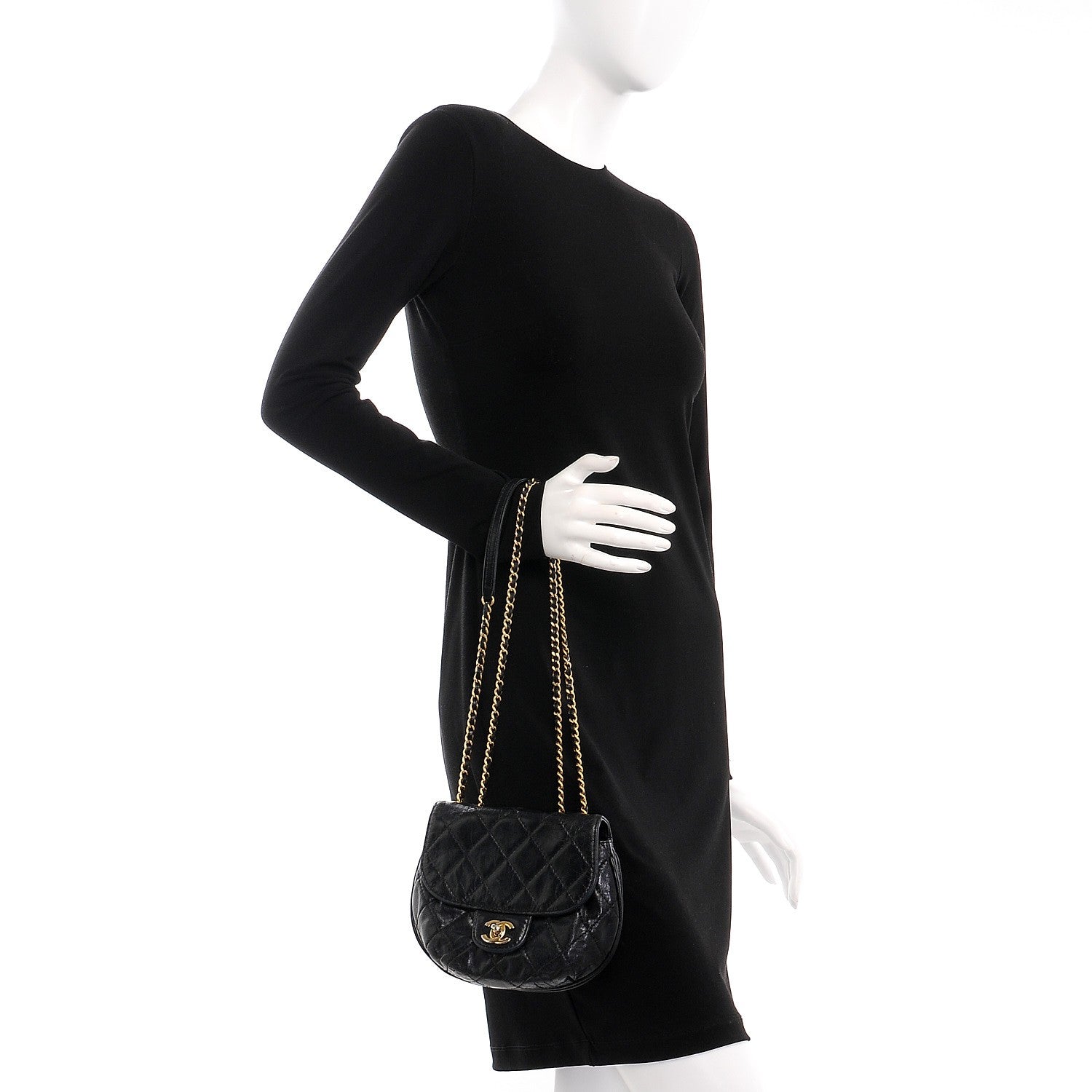Chanel Aged Calfskin Small Bubble CC Flap Black 3 of 9