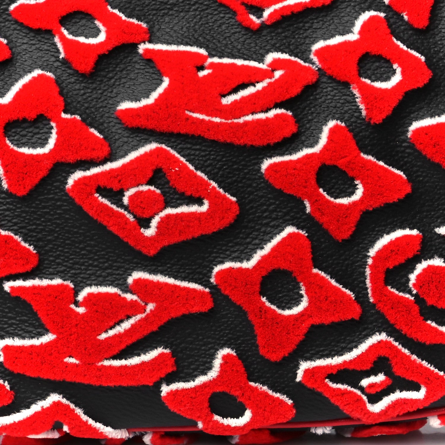 Louis Vuitton X UF Tufted Monogram Pochette Accessories Black Red 8 of 10