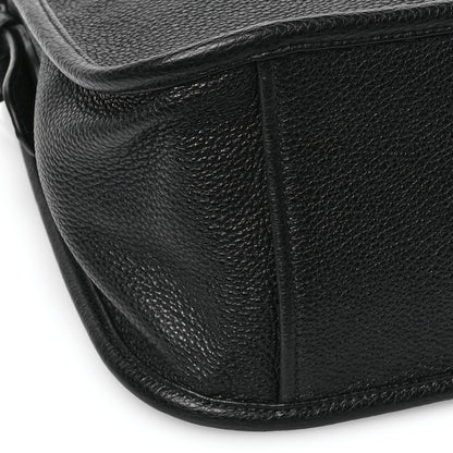 Prada Vitello Daino Soft Hobo Messenger Bag Black 9 of 10
