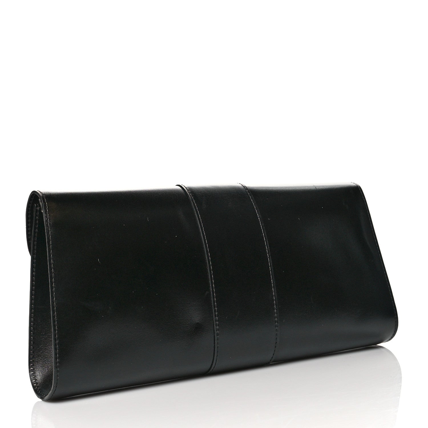 Delvaux Box Calfskin Brillant Clutch Black 3 of 9