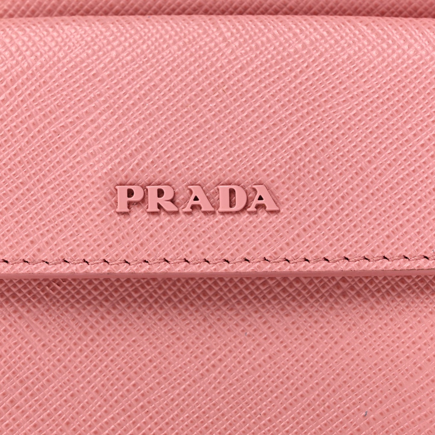 Saffiano Key Ring Card Holder Wallet Petalo