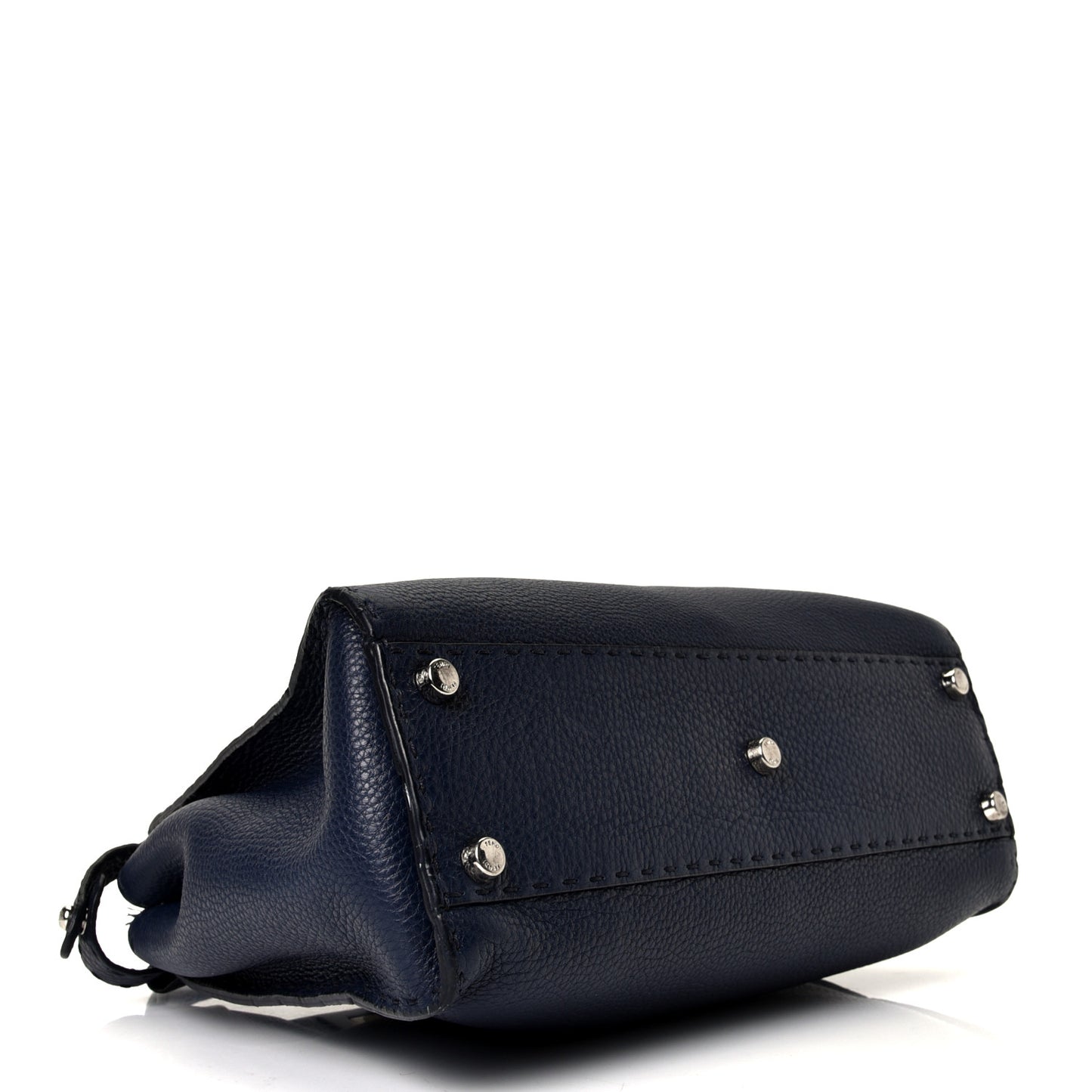 Cuoio Romano Selleria Medium Peekaboo Iconic Satchel Blue Notte