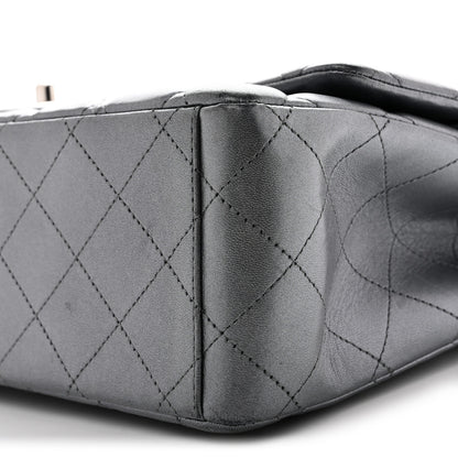 Chanel Metallic Lambskin Quilted Maxi Double Flap Pewter 10 of 15