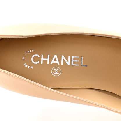 Chanel Lambskin Grosgrain Cap Toe Pumps 40 Beige Black 7 of 11