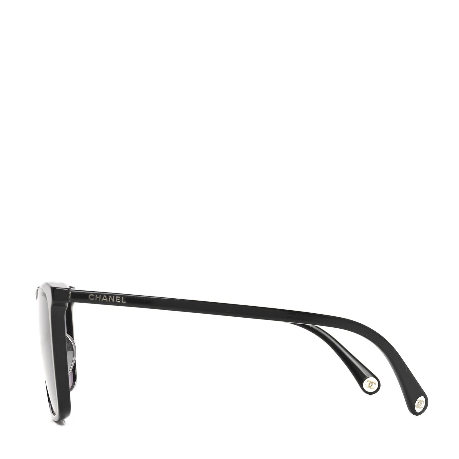 Chanel Acetate Polarized Square Sunglasses 5447-A Black 3 of 6