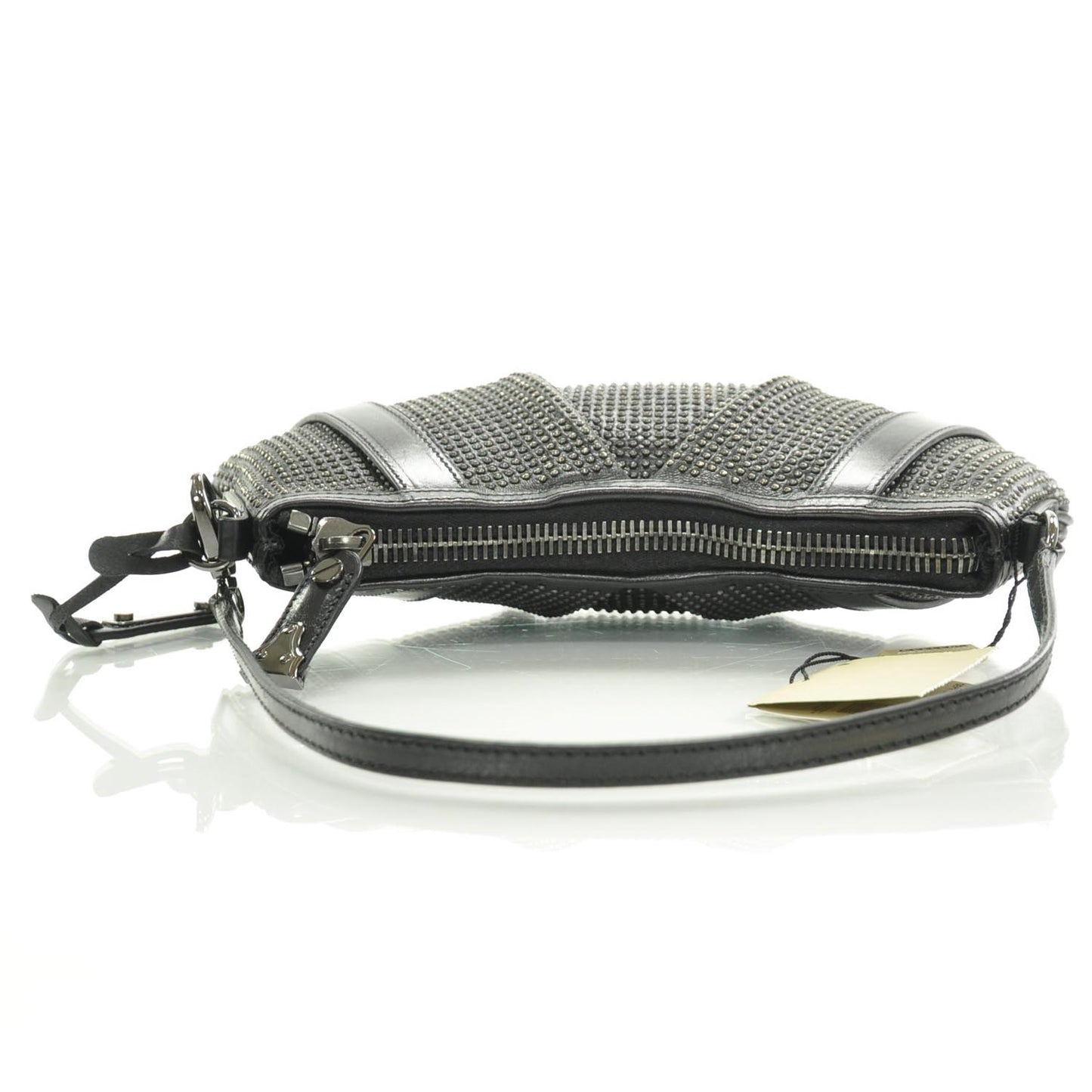 Prorsum Leather Studded Lizzie Shoulder Bag Black