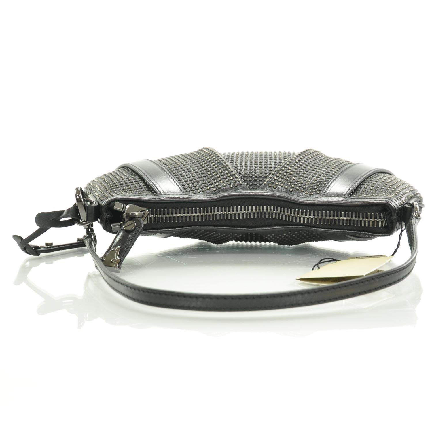 Burberry Prorsum Leather Studded Lizzie Shoulder Bag Black 5 of 9