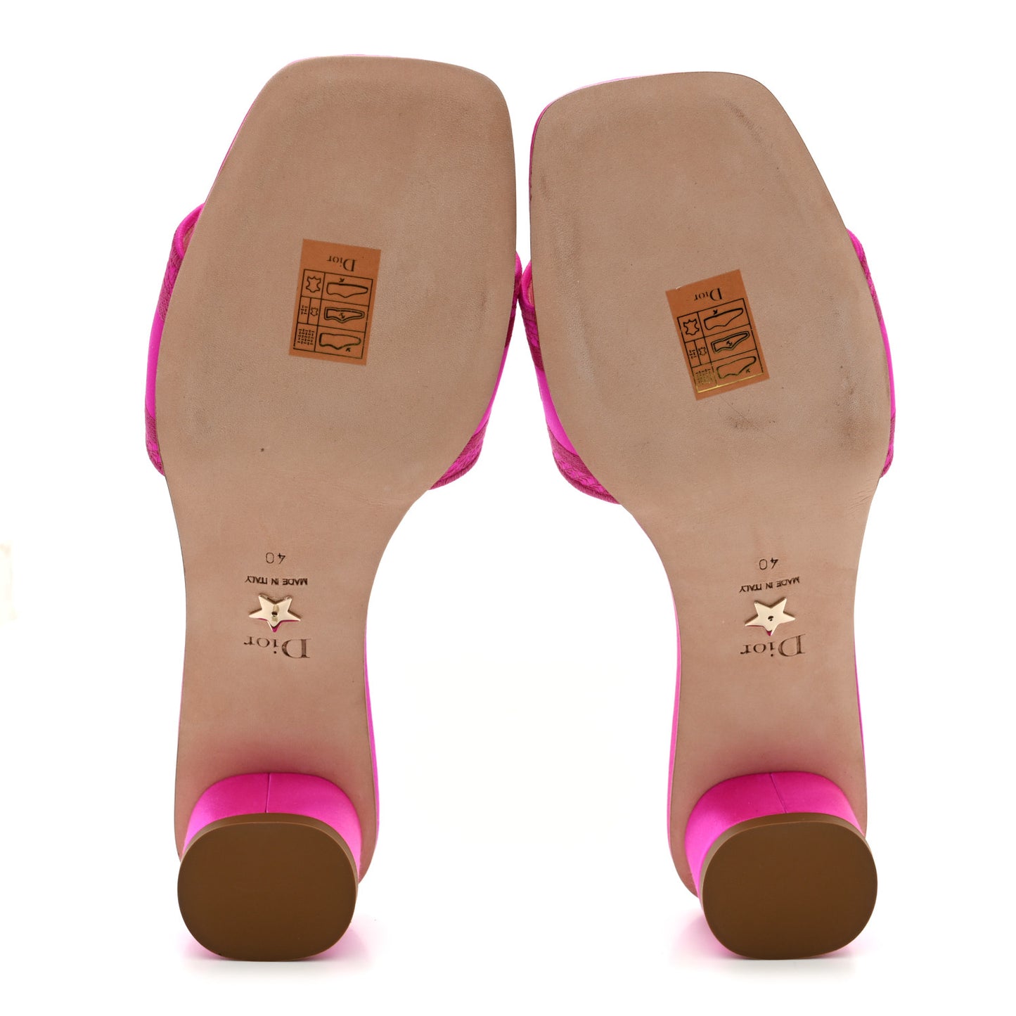 Satin Dioriviera Embroidered Dway 35mm Slide Sandals 40 Rani Pink