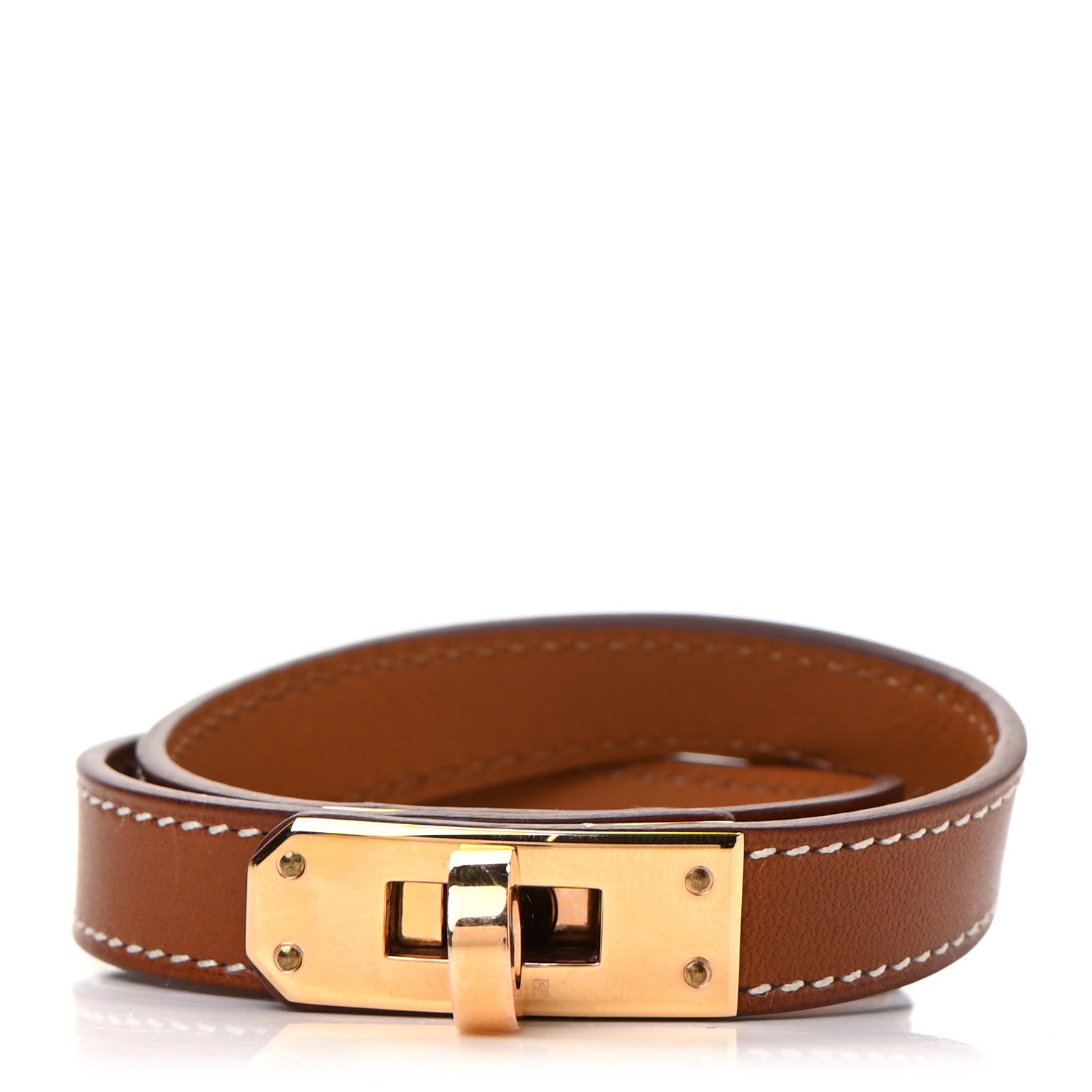 Hermes Barenia Kelly Double Tour Bracelet S Fauve 1 of 8