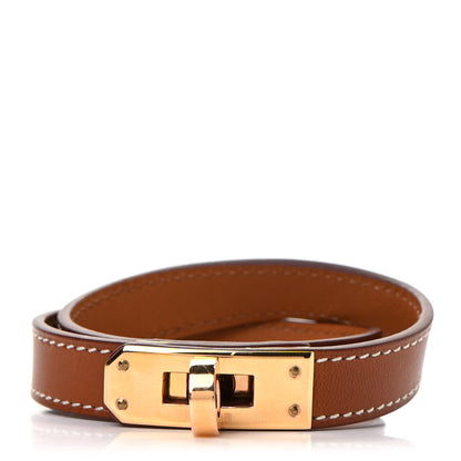 Hermes Barenia Kelly Double Tour Bracelet S Fauve 1 of 8