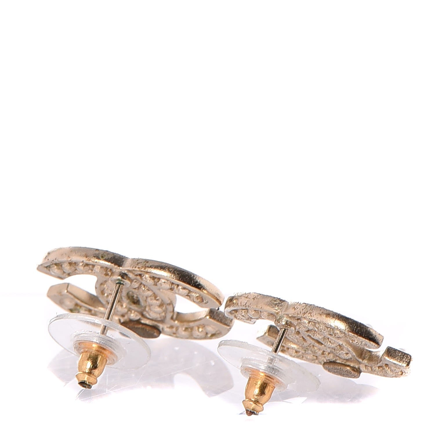 Chanel Pearl CC Earrings Light Gold 3 of 9