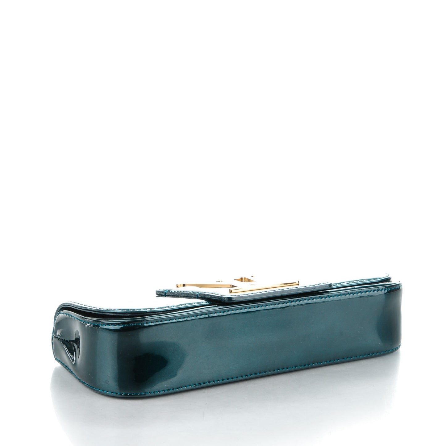 Patent Sobe Clutch Blue Nuit