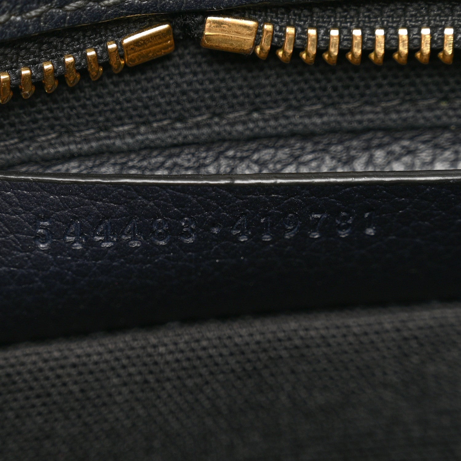Alexander McQueen Pebbled Calfskin Mini Skull Padlock Zip Around Tote Navy 7 of 10