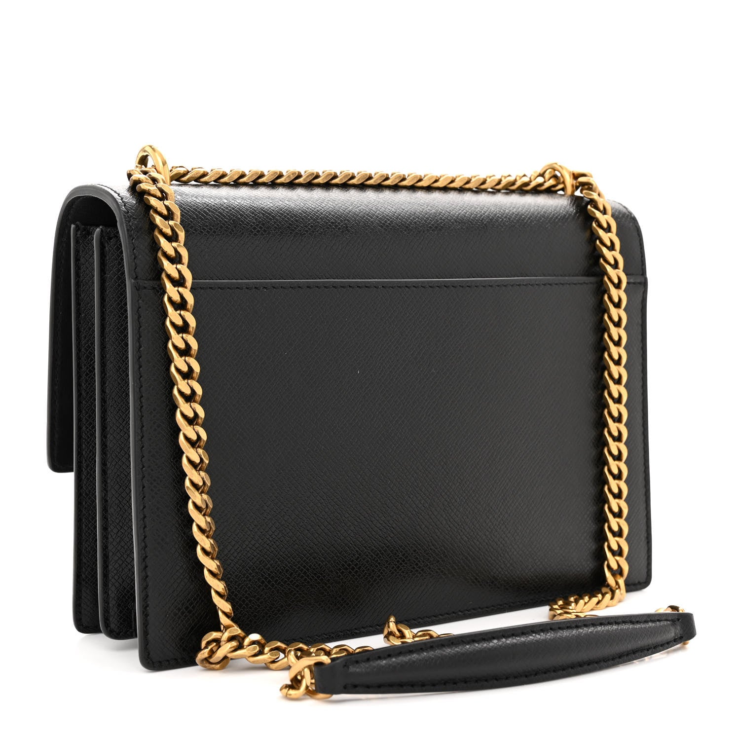Saint Laurent Coated Bark Calfskin Medium Monogram Sunset Black 3 of 11