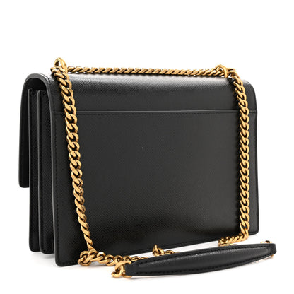 Saint Laurent Coated Bark Calfskin Medium Monogram Sunset Black 3 of 11