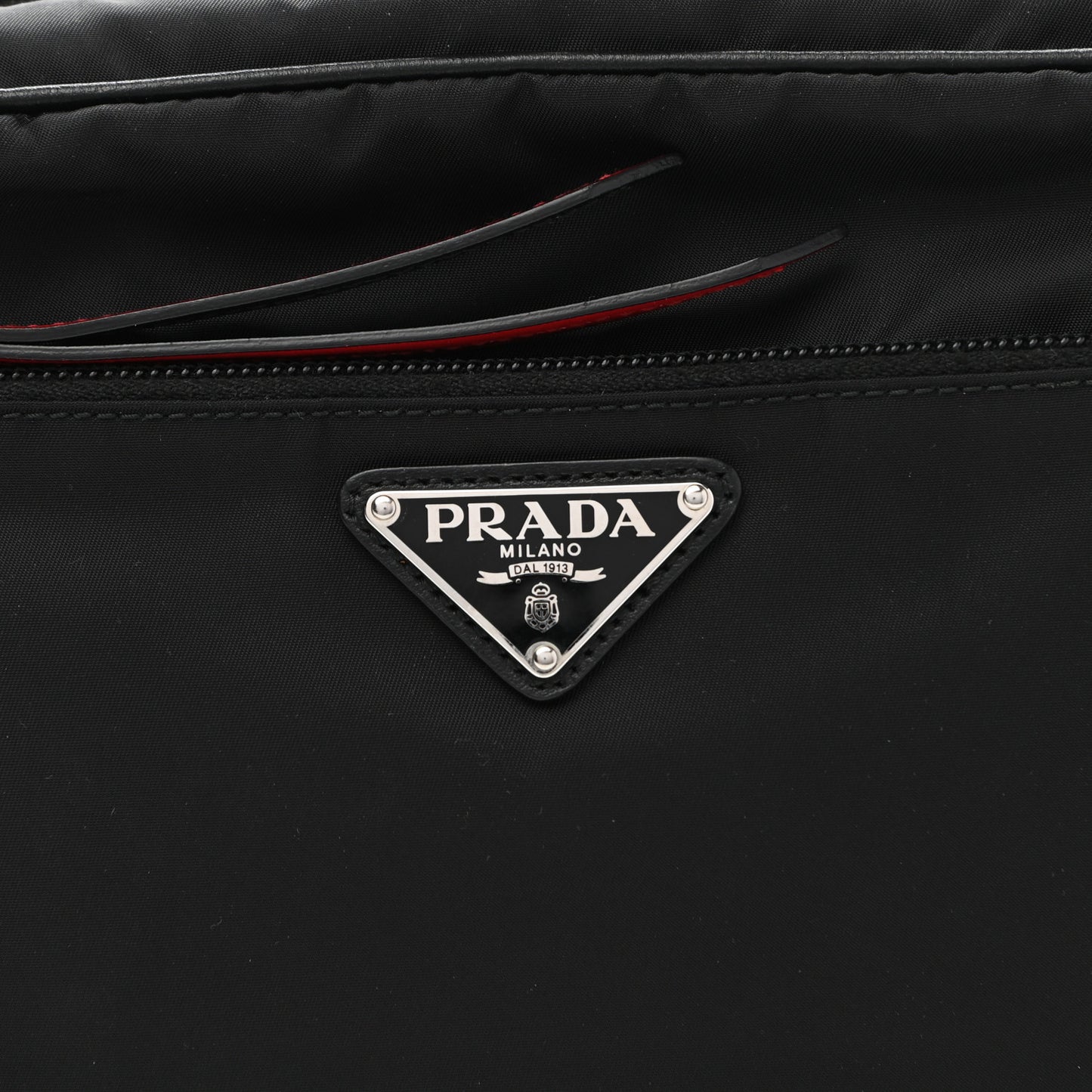 Tessuto Nylon Studded New Vela Shoulder Bag Black Fuoco